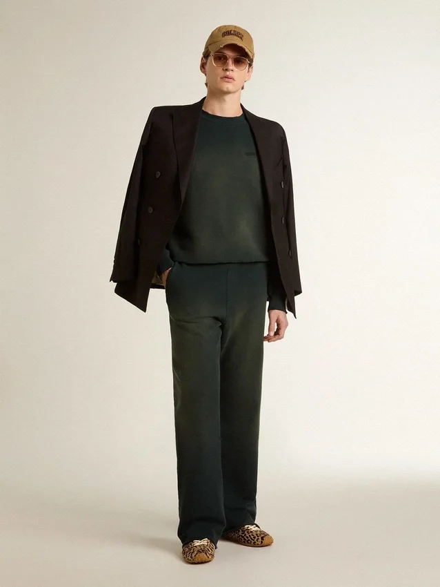 Schwarzer Herren-Blazer mit doppelreihigem Knopfverschluss