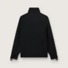Schwarzes Herren-Sweatshirt mit Reißverschluss und weißen Sternen