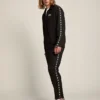 Schwarzes Herren-Sweatshirt mit Reißverschluss und weißen Sternen