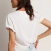Slim-Fit-Damen-Hemd in Weiß mit Used-Optik