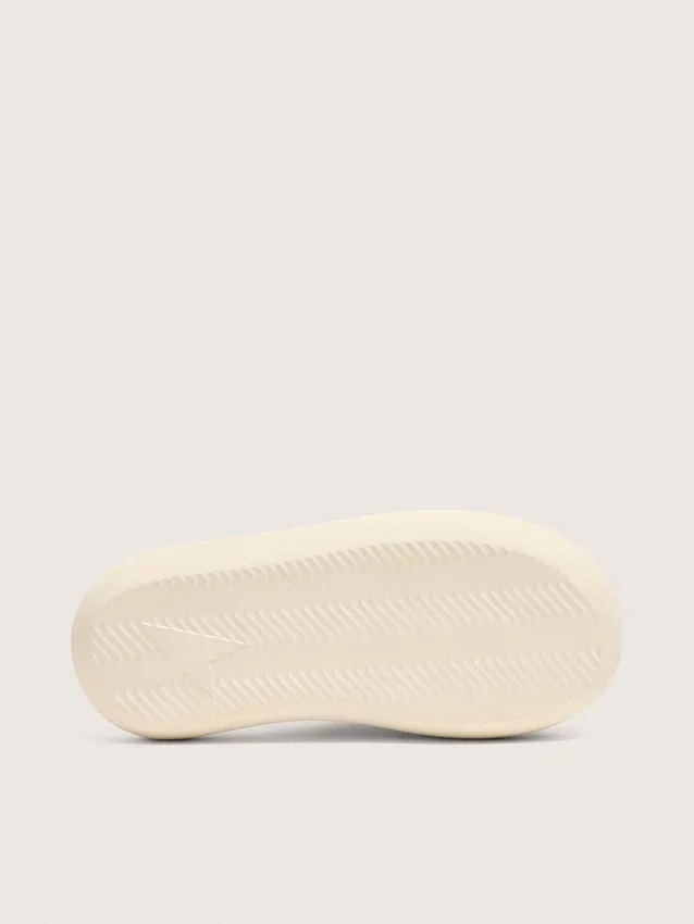 Space-Star-Slipper für Damen aus weißem Leder