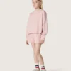 Star-Cropped-Sweatshirt für Mädchen aus rosa Baumwolle mit Aufnäher und Logo