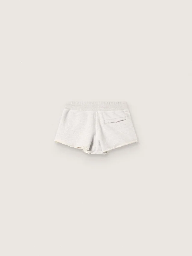 Star-Damen-Shorts aus grau meliertem Fleece