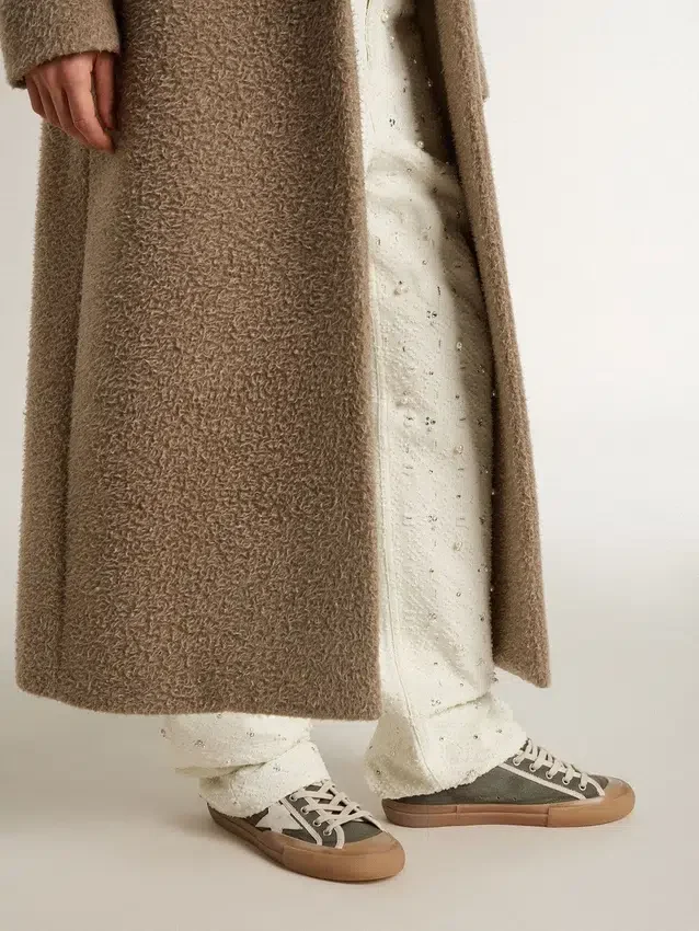 Super-Star LTD für Damen aus grünem Canvas mit weißem Lederstern
