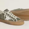 Super-Star LTD für Damen aus grünem Canvas mit weißem Lederstern