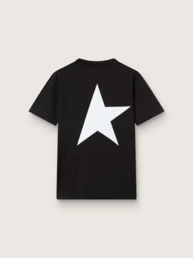 T-Shirt aus der Black Star Collection mit kontrastierendem weißem Logo und Stern