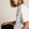 T-Shirt aus der „White Star Collection“ mit kontrastierendem schwarzem Logo und Stern