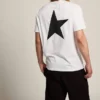 T-Shirt aus der „White Star Collection“ mit kontrastierendem schwarzem Logo und Stern
