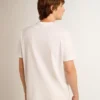 T-Shirt aus der „White Star Collection“ mit schwarzem Stern auf der Vorderseite