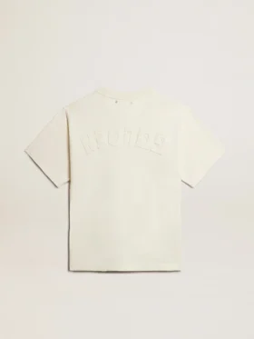 T-Shirt in „Aged White“ mit umgekehrtem Logo auf der Rückseite – Jersey Capsule