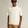 T-Shirt in „Aged White“ mit umgekehrtem Logo auf der Rückseite – Jersey Capsule