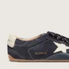 True-Star für Herren aus dunkelblauem Wildleder mit weißem Stern aus Nappaleder und Fersenlasche