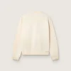 Unisex-Baumwoll-Sweatshirt „Star“ in Vintage-Weiß mit gestickten VCE-Aufnähern