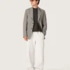 Unisex-Jogginghose „Star“ aus grau meliertem Fleece
