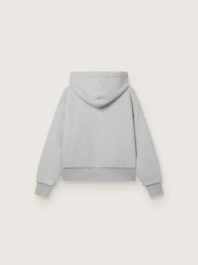 Unisex-Kapuzen-Sweatshirt „Star“ aus grau melierter Baumwolle