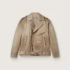 Unisex-Lederjacke, handbearbeitet und handgefärbt
