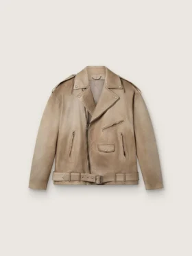 Unisex-Lederjacke, handbearbeitet und handgefärbt