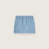 Unisex-Shorts aus hellblauem Baumwoll-Twill