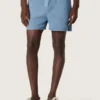 Unisex-Shorts aus hellblauem Baumwoll-Twill