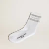 Unisex-Socken aus weißer Baumwolle mit dekorativen Kristallen