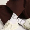 Unisex-Socken aus weißer Baumwolle mit dekorativen Kristallen