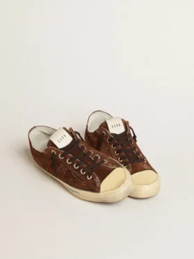 V-Star LTD Sneaker für Herren aus dunkelbraunem Wildleder mit Ton-in-Ton-Stern