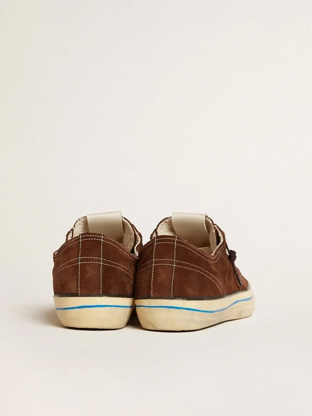V-Star LTD Sneaker für Herren aus dunkelbraunem Wildleder mit Ton-in-Ton-Stern