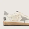 Weißer „Ball Star“ mit einem Stern aus Swarovski-Kristallen und Fersenlasche