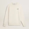 Weißes Herren-Sweatshirt aus Baumwolle mit Aufdruck auf der Rückseite