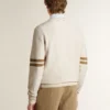 Weißes Herren-Sweatshirt aus Baumwolle mit Aufdruck auf der Vorderseite