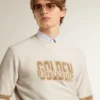 Weißes Herren-Sweatshirt aus Baumwolle mit Aufdruck auf der Vorderseite